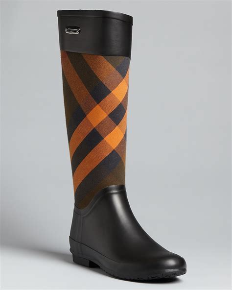 burberry clemence check rain boots|Burberry rain boots bloomingdale.